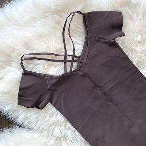 Free People Strappy Shoulder Cami (Mink)